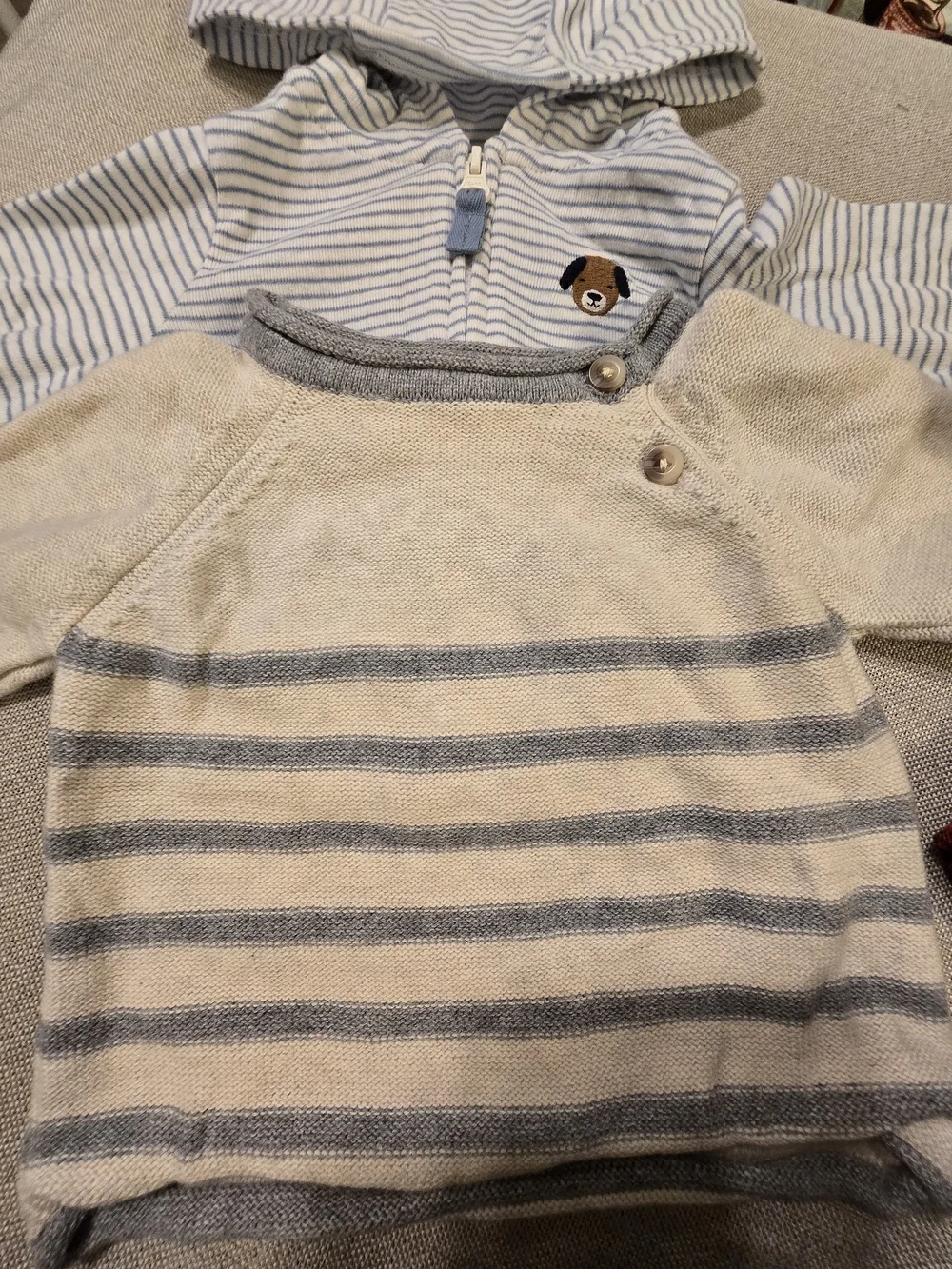 Newborn Baby Boy Winter Clothes Lot NB Carter's Fleece Jacket Hoodie Buffalo
